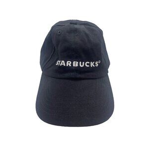 Starbucks Black Ball Cap Hat Uniform Replacement Hook & Loop Adjustable Strap